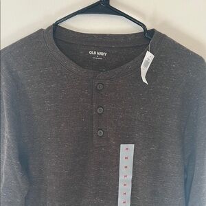 Old Navy Men's Brown Henley Shirt